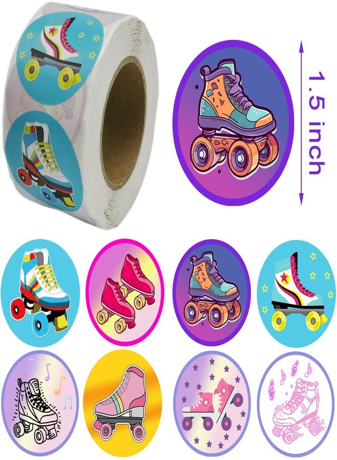 PIBIPAID 500 Pcs Roller Skate Stickers,80s 90s Roller Skating Hip Hop Birthday Party Favors Supplies Decorations Goodie Bag Stuffers Prize Labels - Image 2